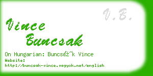 vince buncsak business card